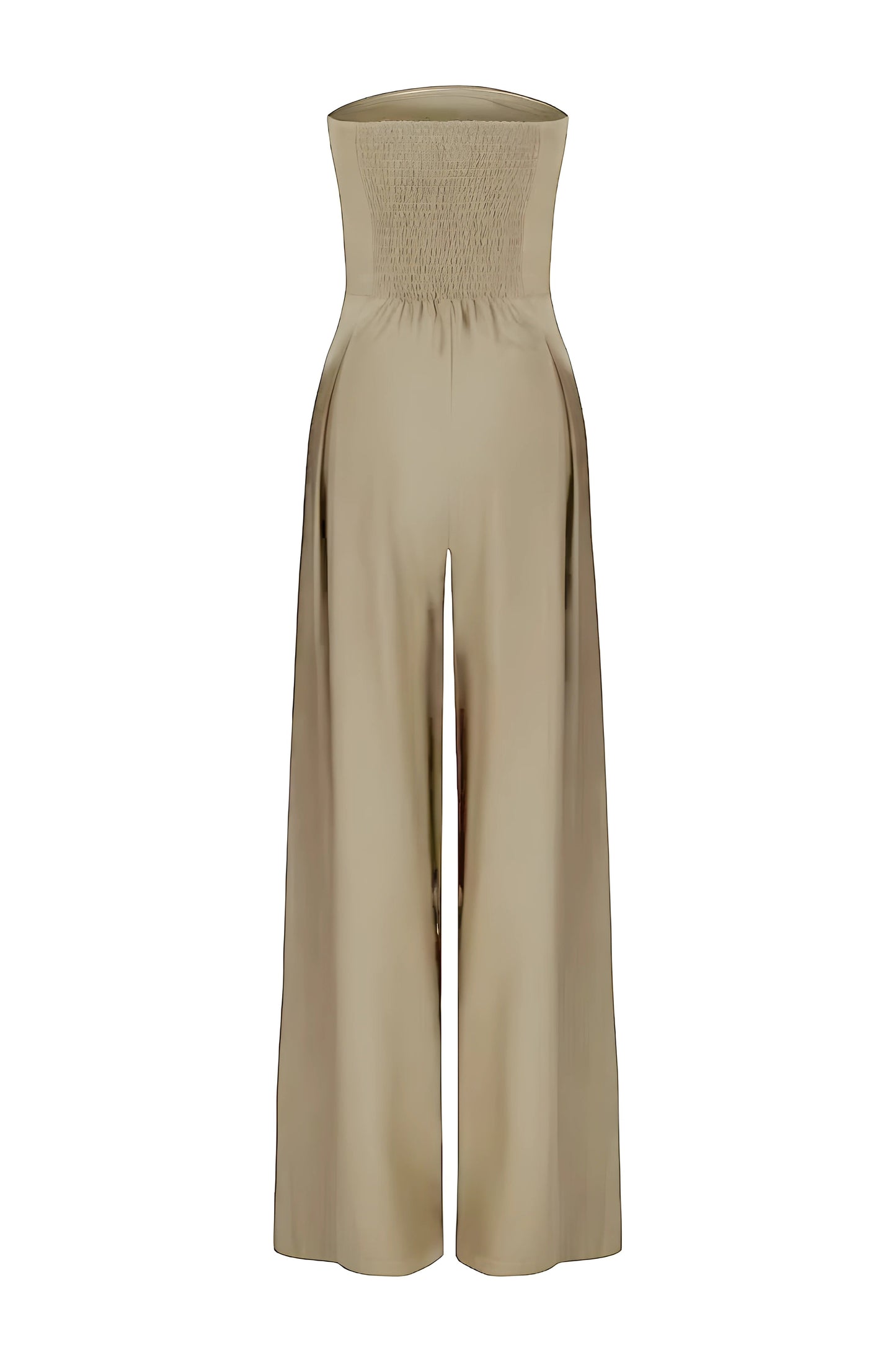 Meredith | Strapless Wide Leg Pleated Jumpsuit