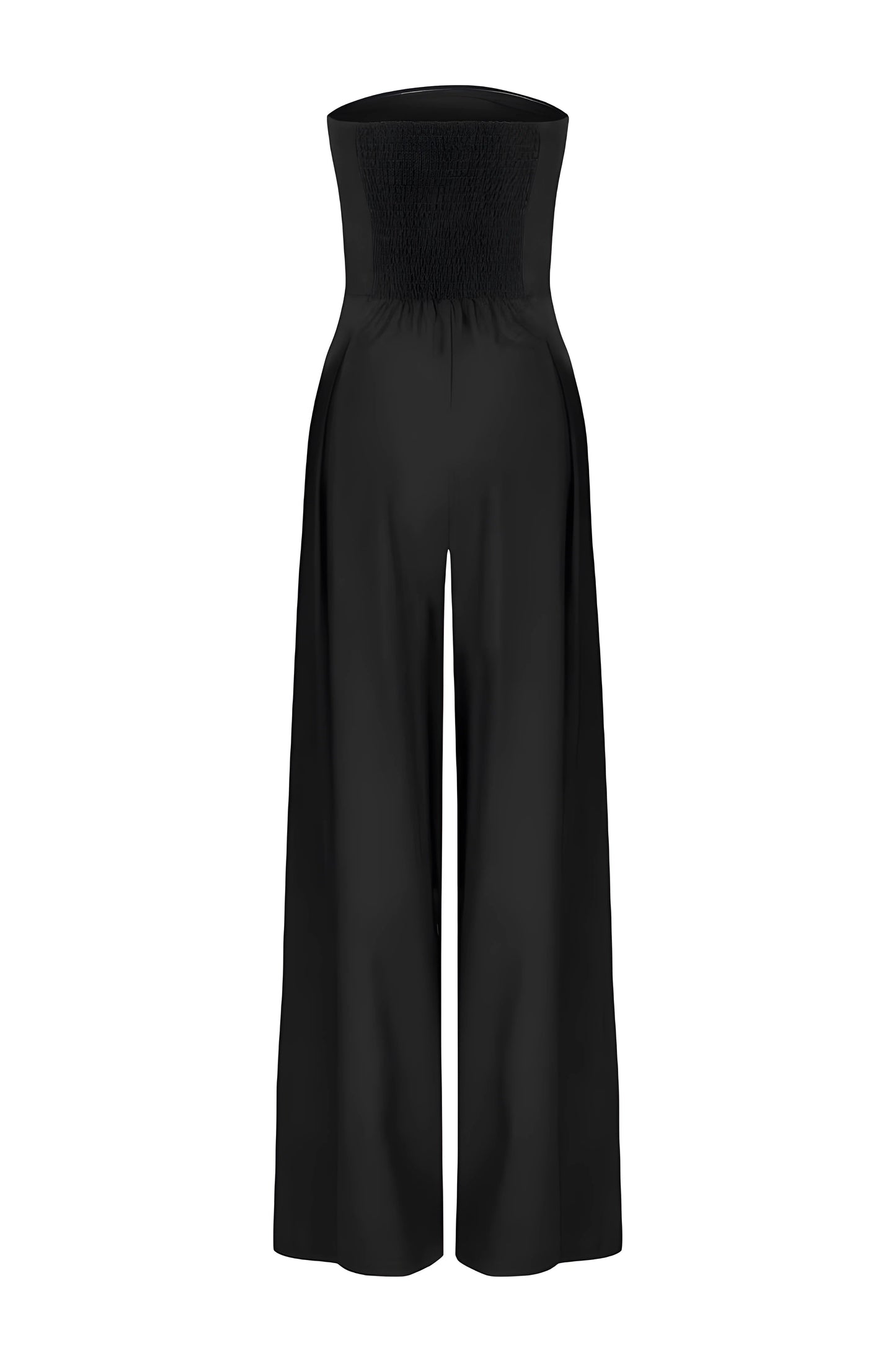 Meredith | Strapless Wide Leg Pleated Jumpsuit