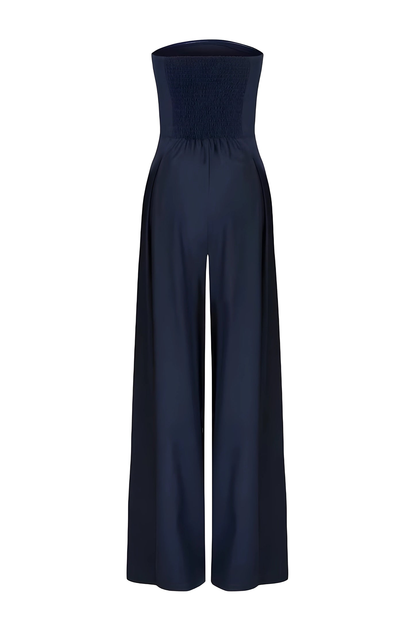 Meredith | Strapless Wide Leg Pleated Jumpsuit
