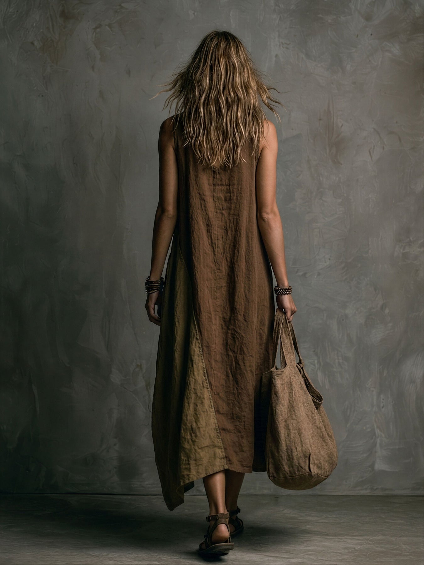 Tylissa | Sleeveless V-Neck Asymmetrical Midi Dress