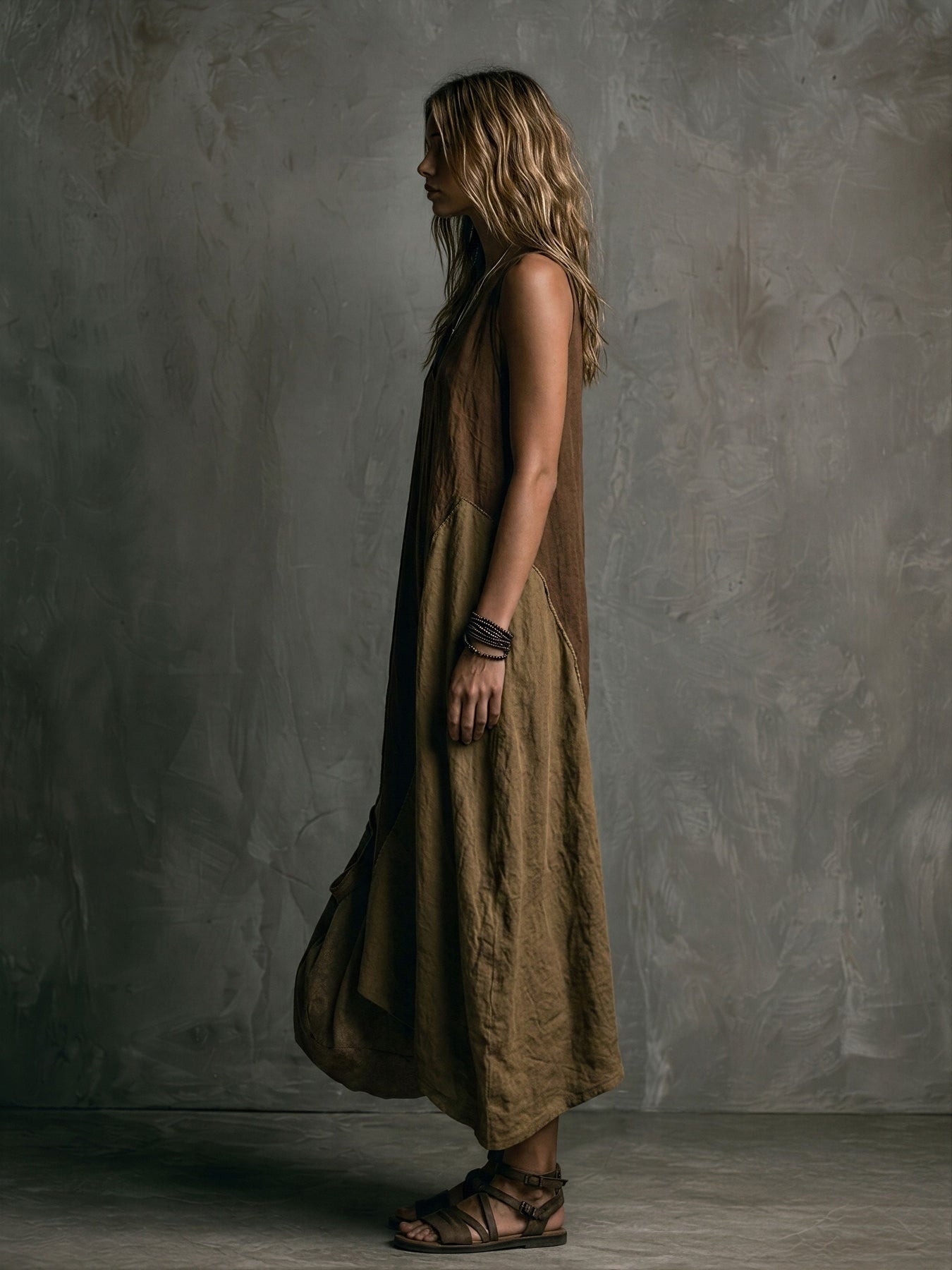 Tylissa | Sleeveless V-Neck Asymmetrical Midi Dress