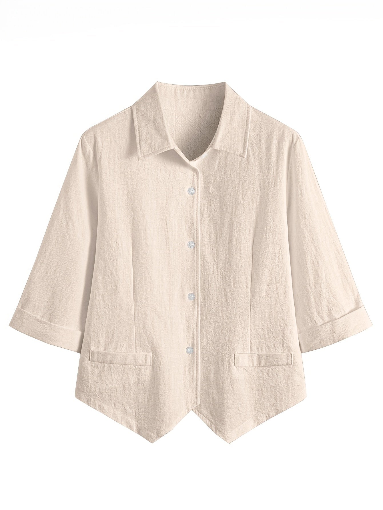 Tessisa | Loose Open Collar Short Sleeve Shirt