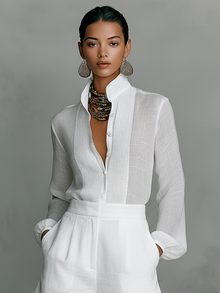 Renna | Long Sleeve Shirt Romper