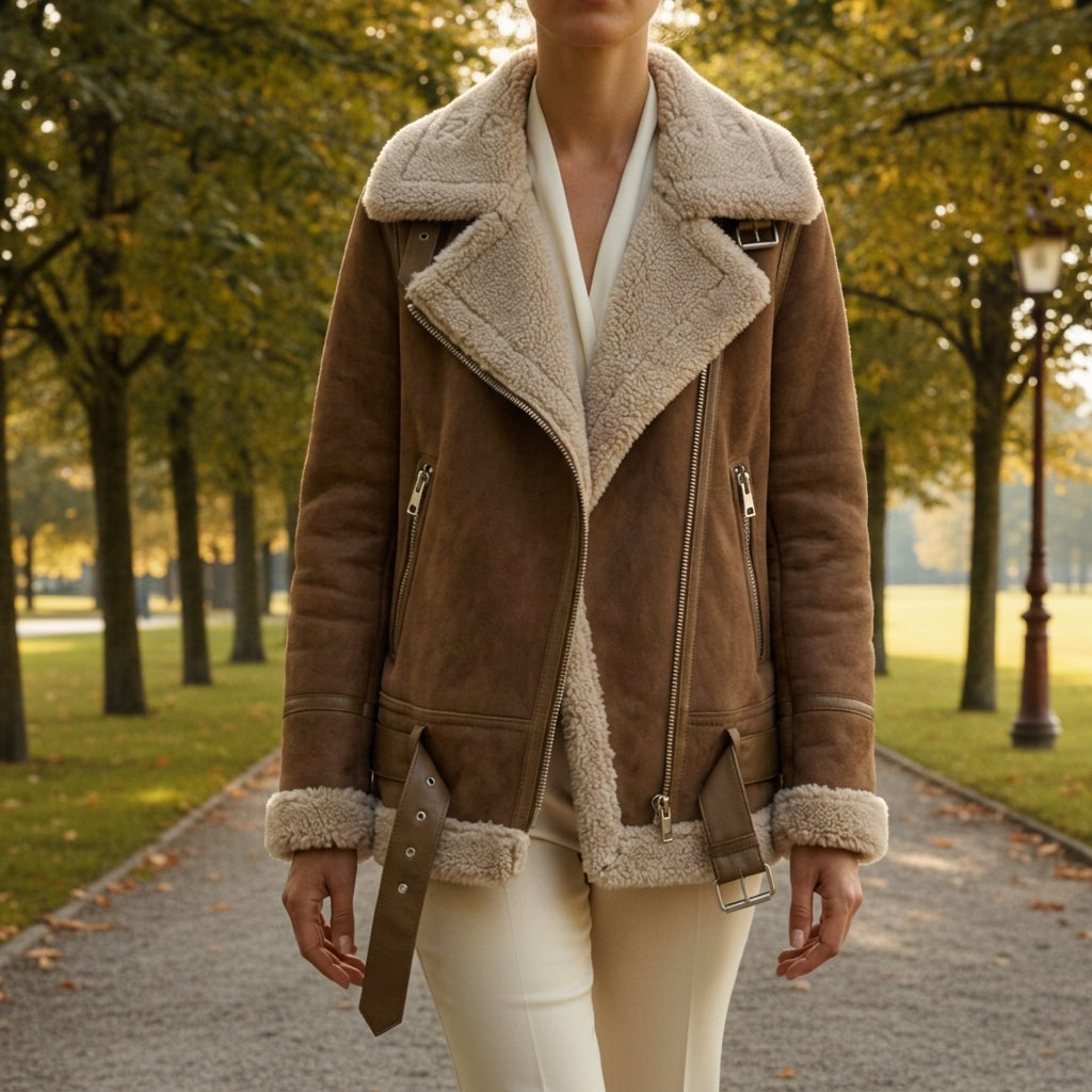 Emil | Jacket With Plush Lapels and Buckled Hem