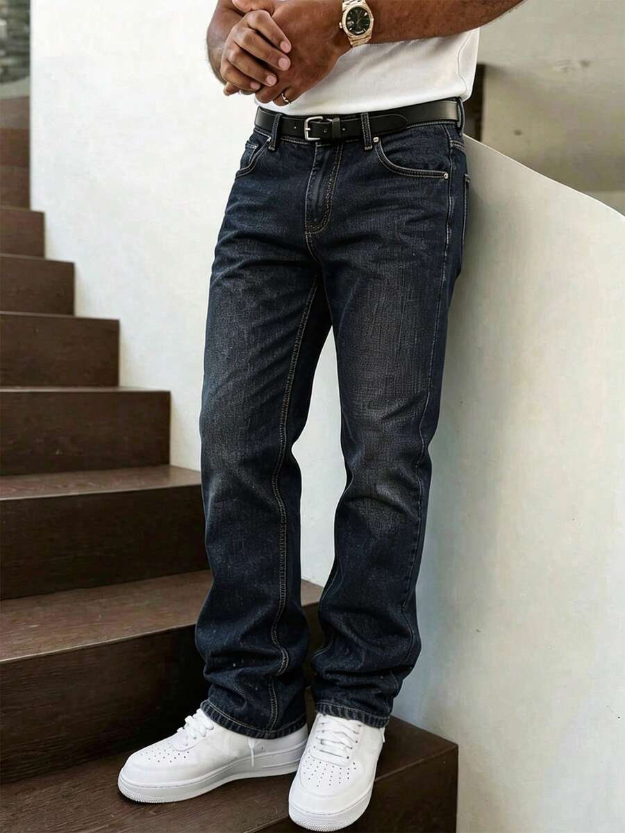 Nicholas | Jeans with Straight Legs and Faded Wash