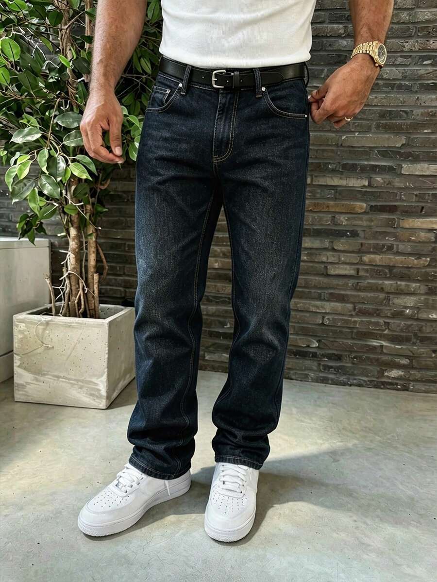 Nicholas | Jeans with Straight Legs and Faded Wash