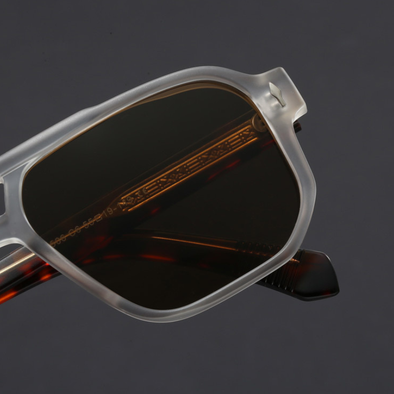 Kieran - Square Frame Blue Dark Lens Sunglasses