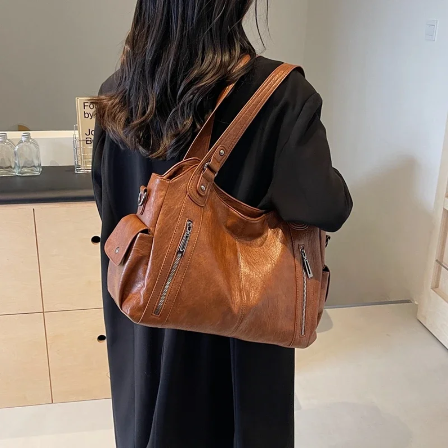 Lynn | Tote Bag Large Shoulder Style Zip Pockets