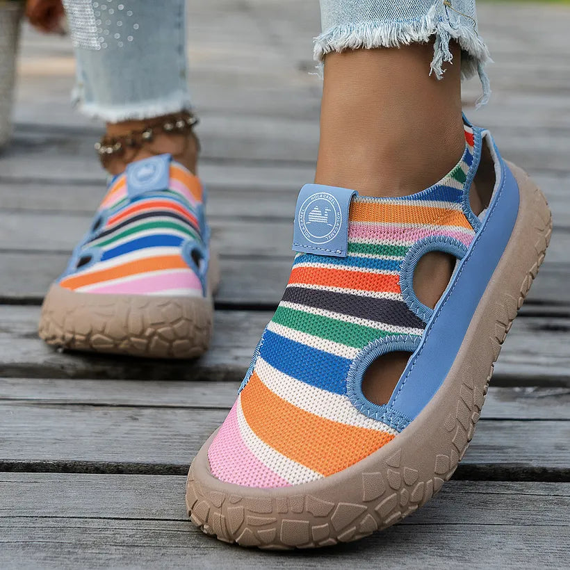 Lucia | Maylis Textured Sole Wedge Shoes
