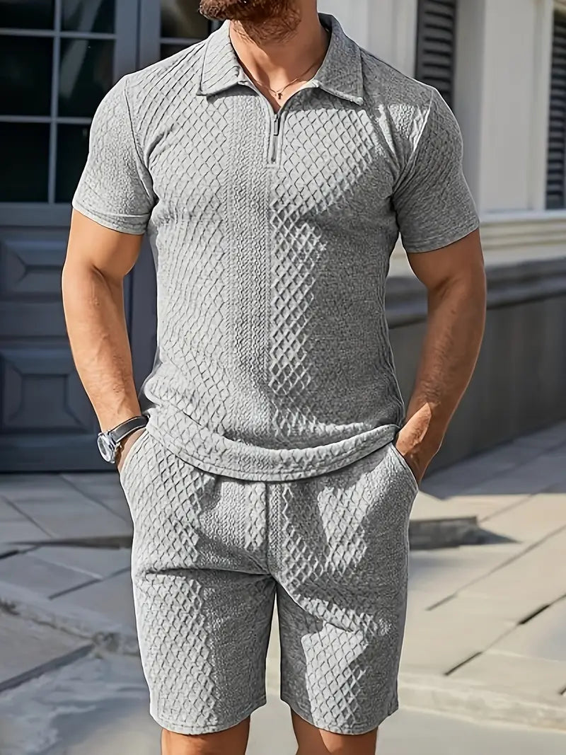 Francisco | Textured Short Sleeve Polo Set