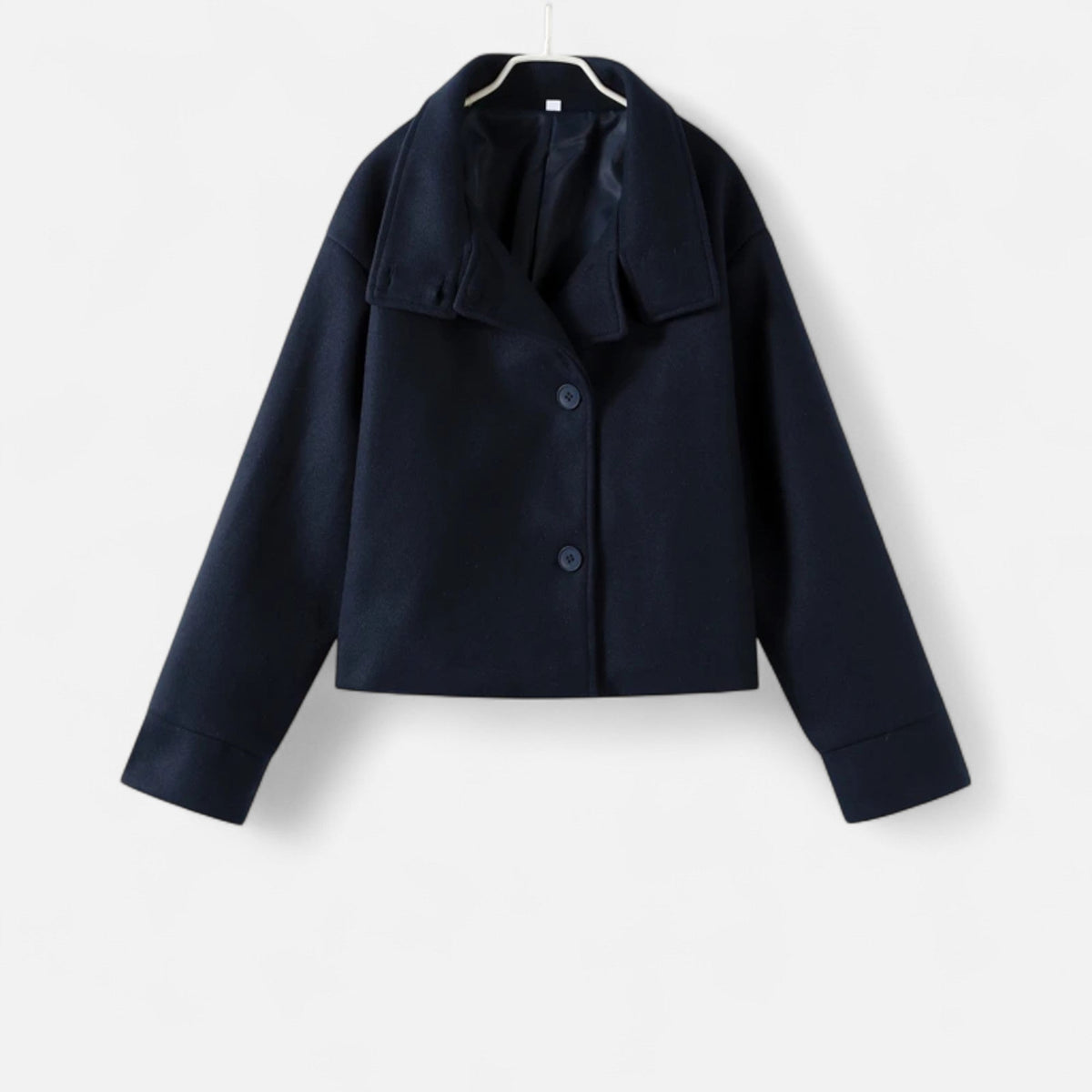 Eveliya | Chic Structured Short Coat with Double Buttons