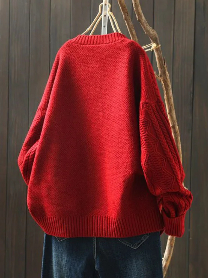 Naiomi | Cable Knit Button Front Cardigan