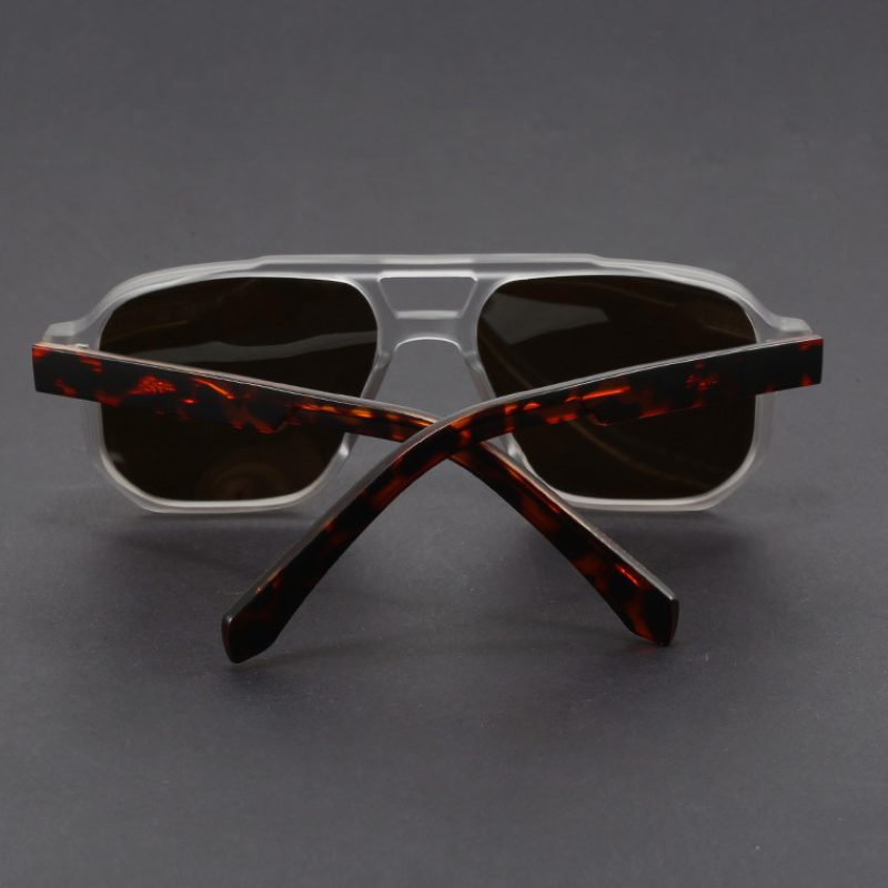 Kieran - Square Frame Blue Dark Lens Sunglasses