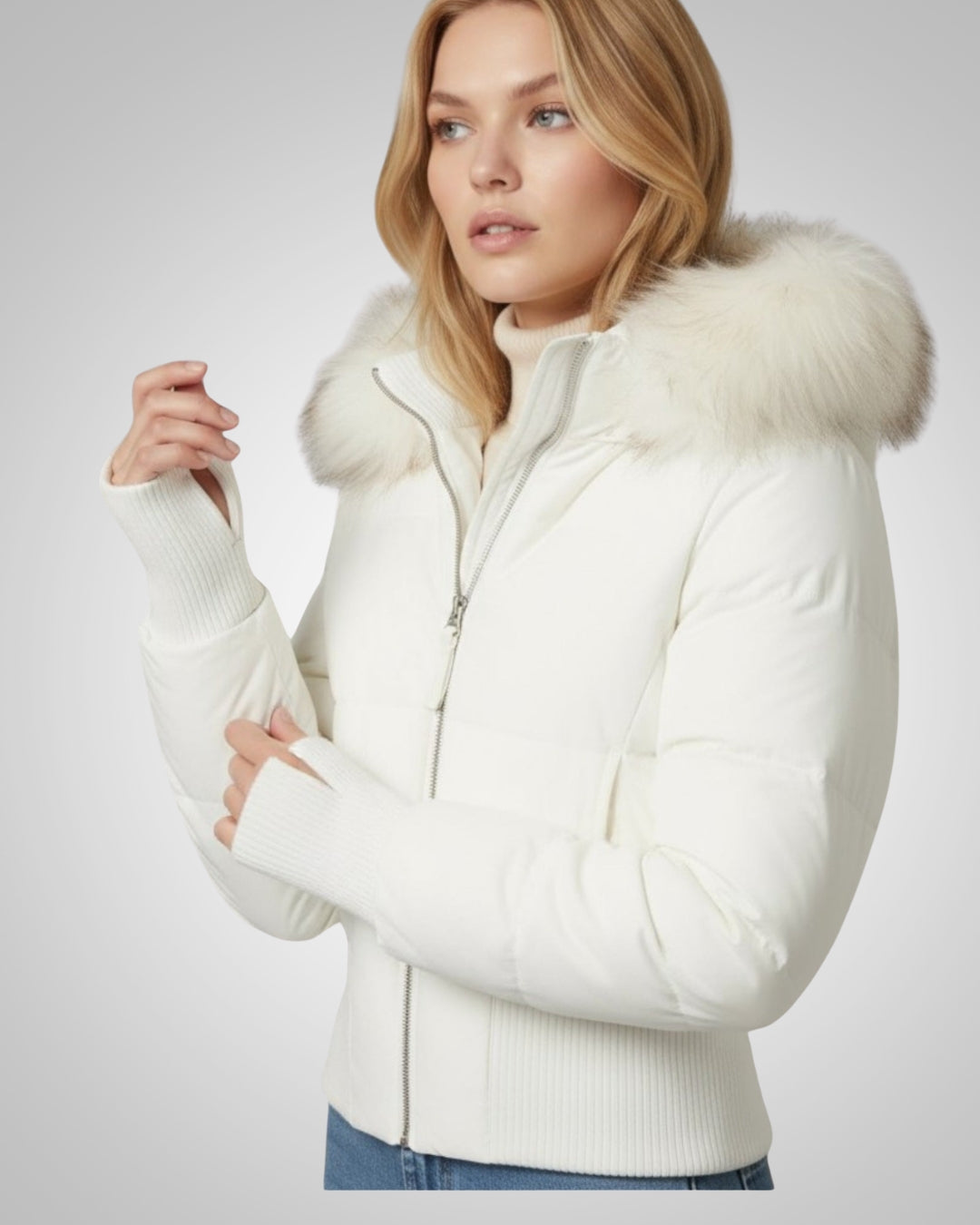 Isabel | Puffer Jacket with Faux Fur Hood
