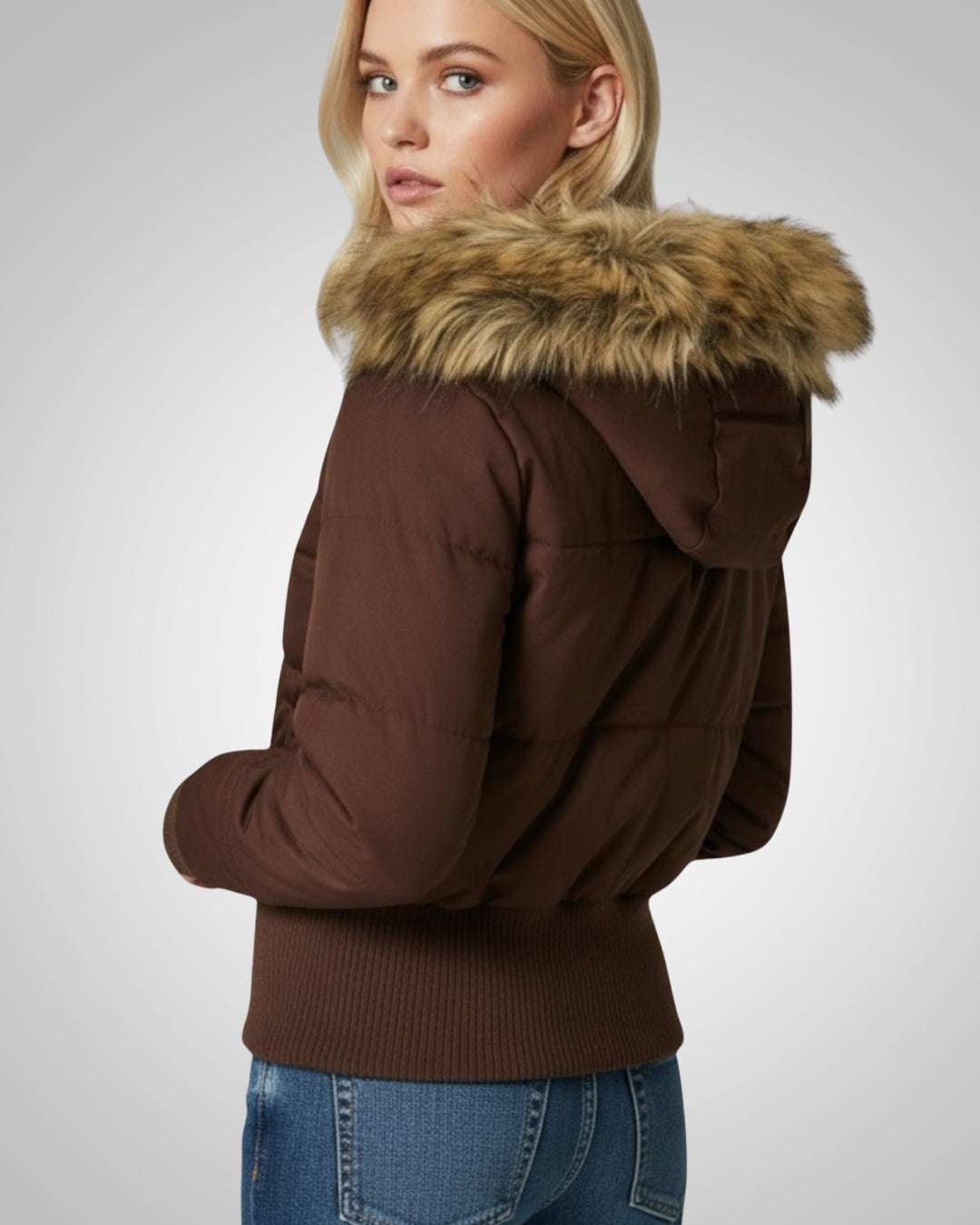 Isabel | Puffer Jacket with Faux Fur Hood