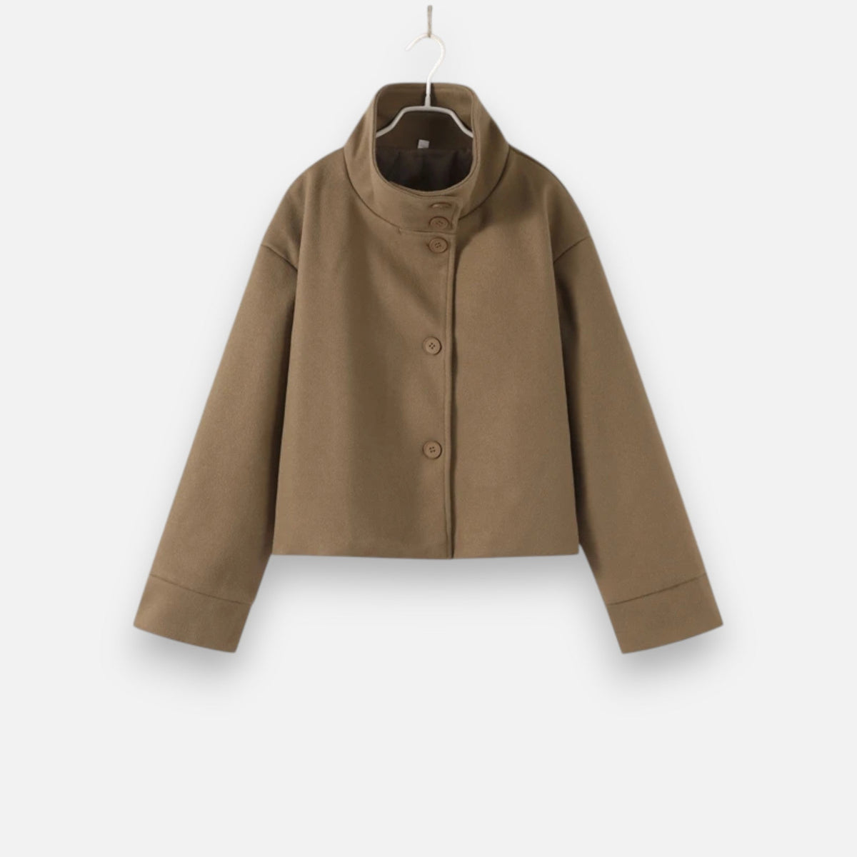 Eveliya | Chic Structured Short Coat with Double Buttons