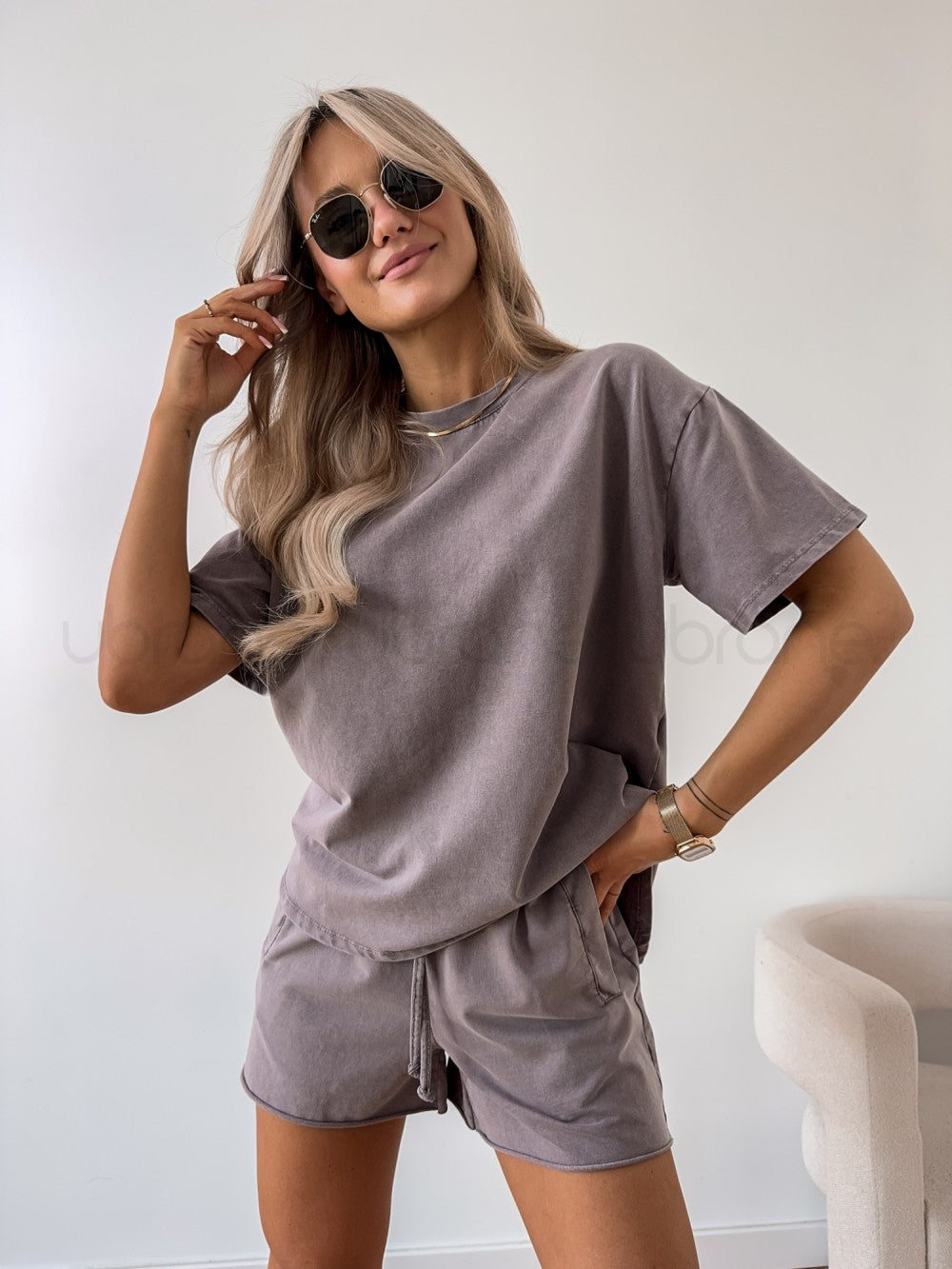 Skylar | Oversized Short Sleeve Shorts Set
