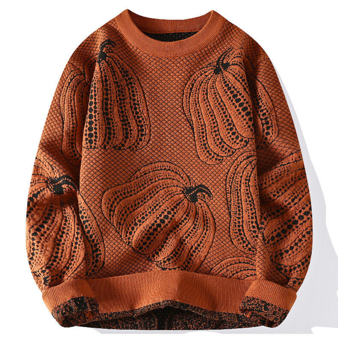 Rinaldo | Sweater Crew Neck Pumpkin Pattern Knit