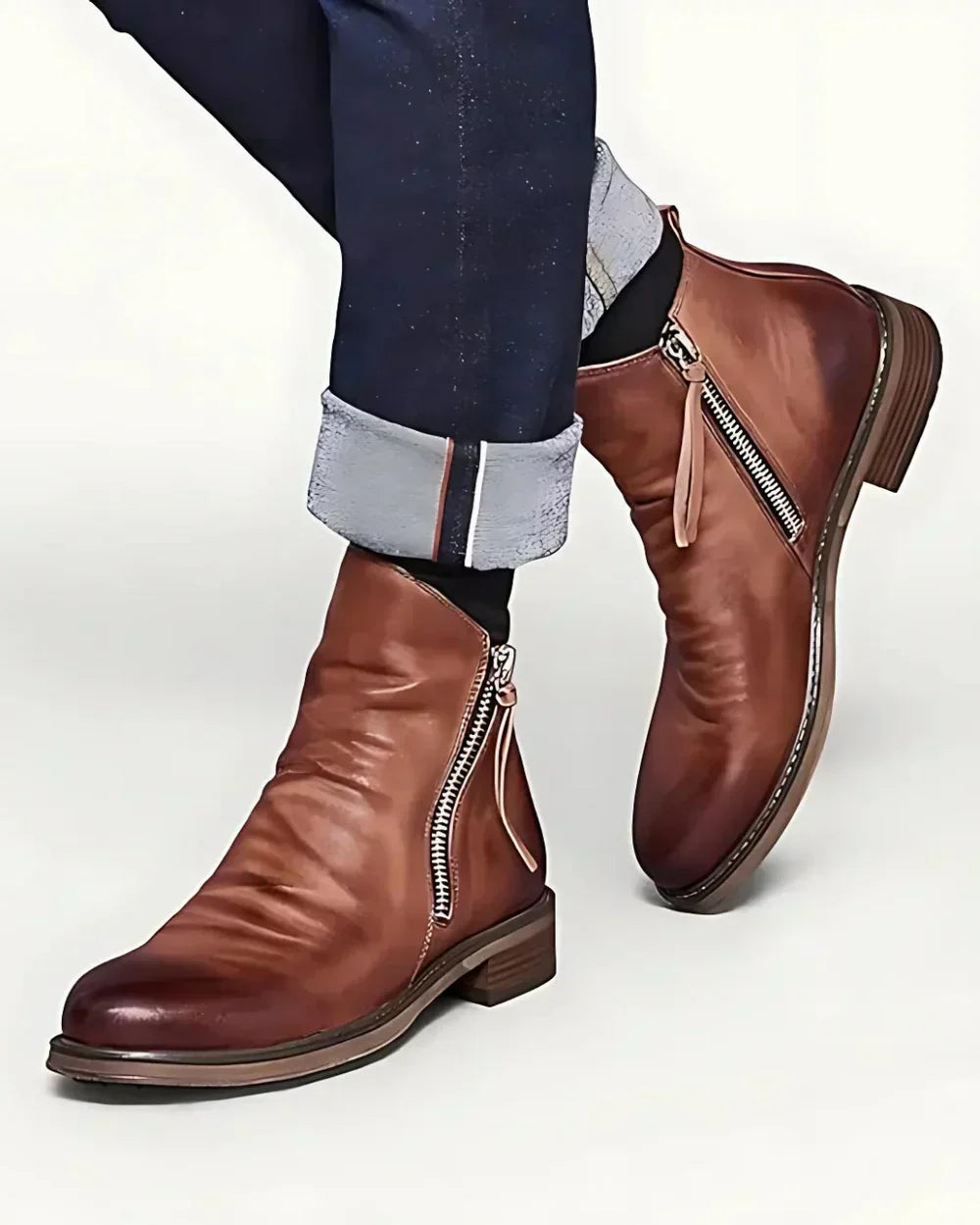 Benes | Ankle Boots with Side Zipper