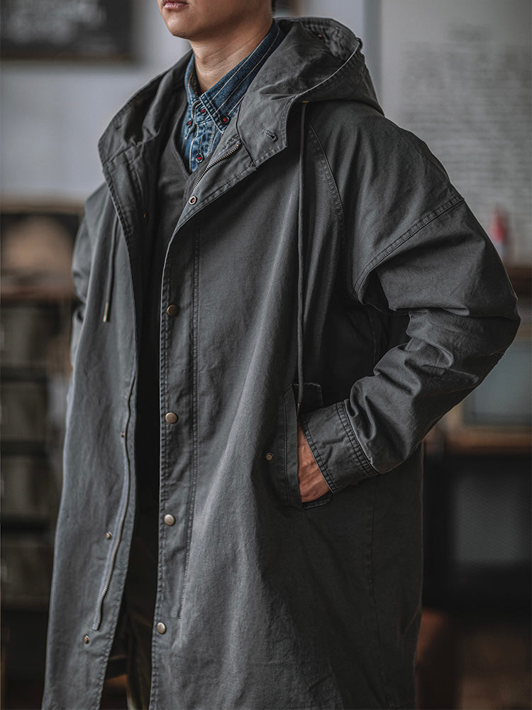 Engelbert | Hooded Longline Drawstring Parka Jacket