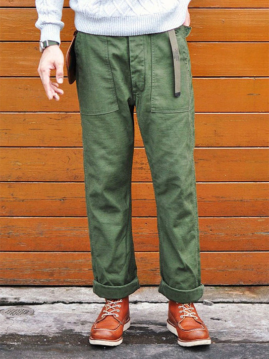 Matheos | Military Style Straight Leg Pants