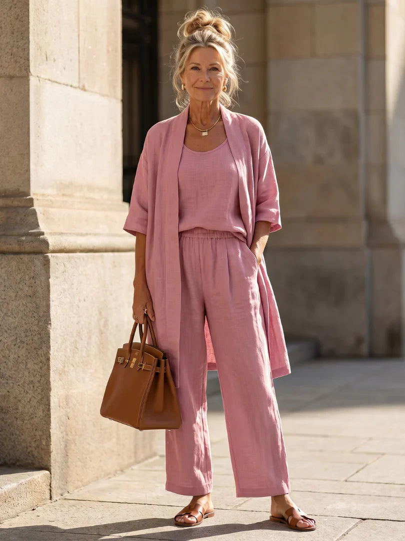 Amberley | Pant Set With Long Open Layer