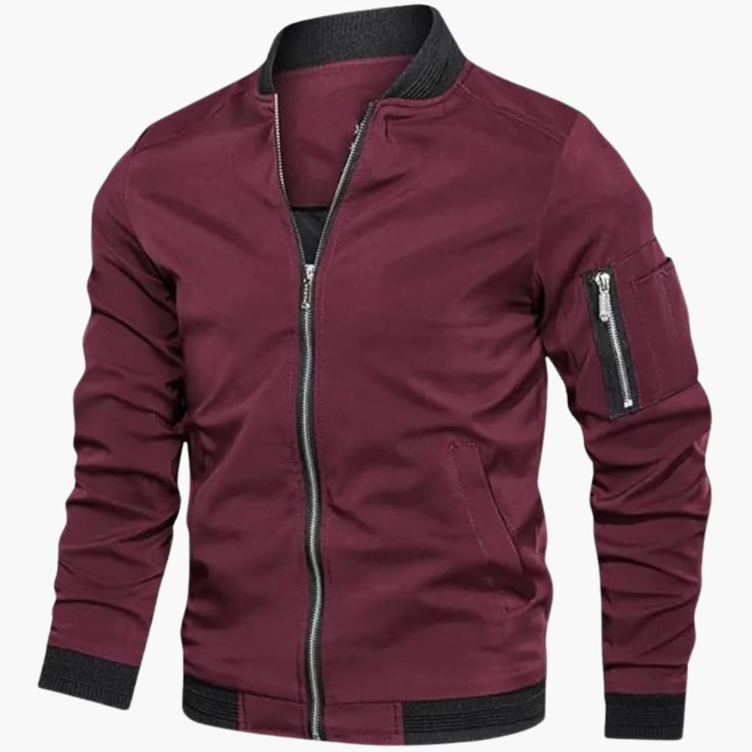 Gumaro | Bomber Style Zip Jacket