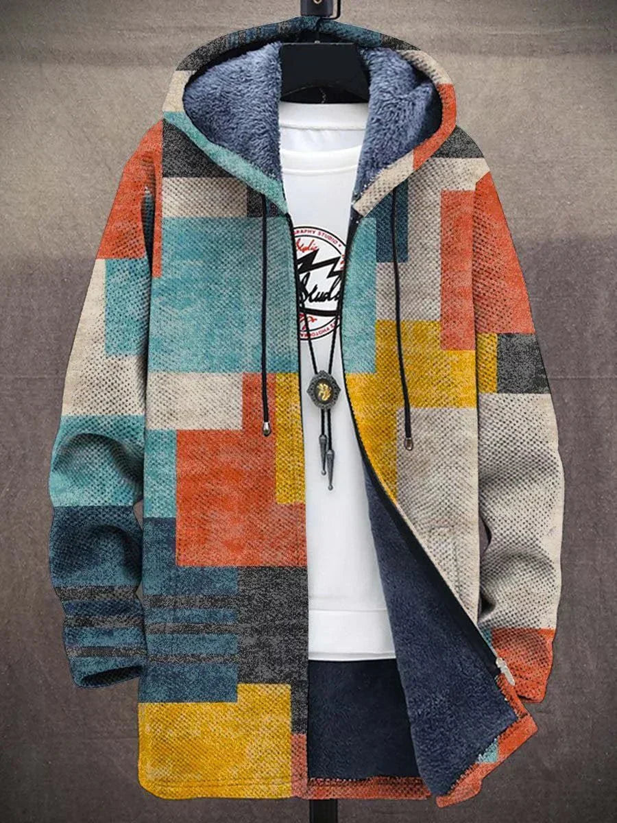 Willem | Hooded Jacket Colorful Geometric Print