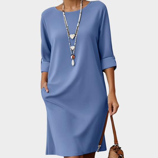 Kayana | Loose Three Quarter Sleeve Midi Dress