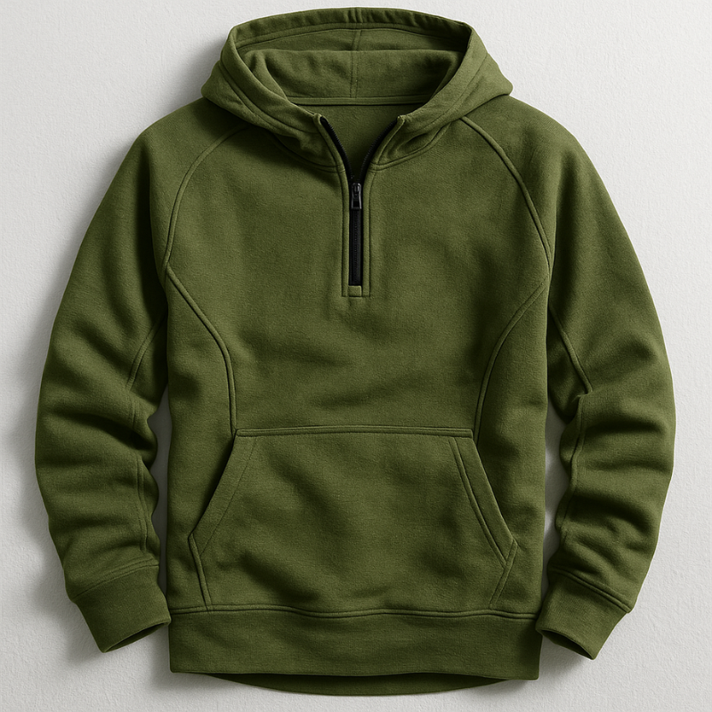 Vesperguard | Quarter Zip Hooded Long Sleeve Sweatshirt