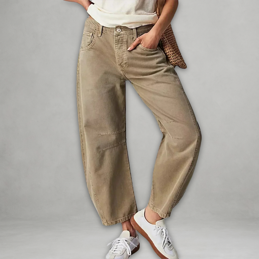 Patricija | Denim Barrel Leg Pocket Jeans