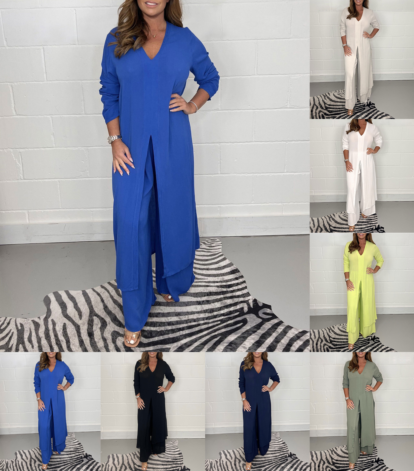Alejandra | Two Piece V-Neck Longline Tunic Set