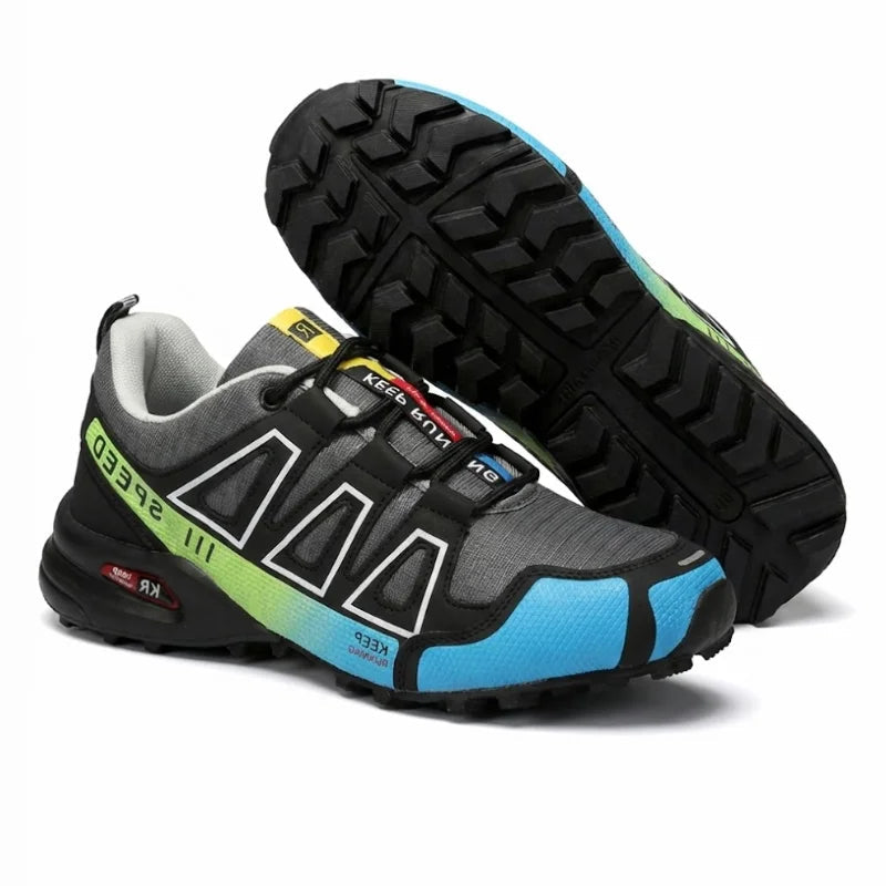 Elsie | Trail Sneakers With Colorblock Lace-Up Panels