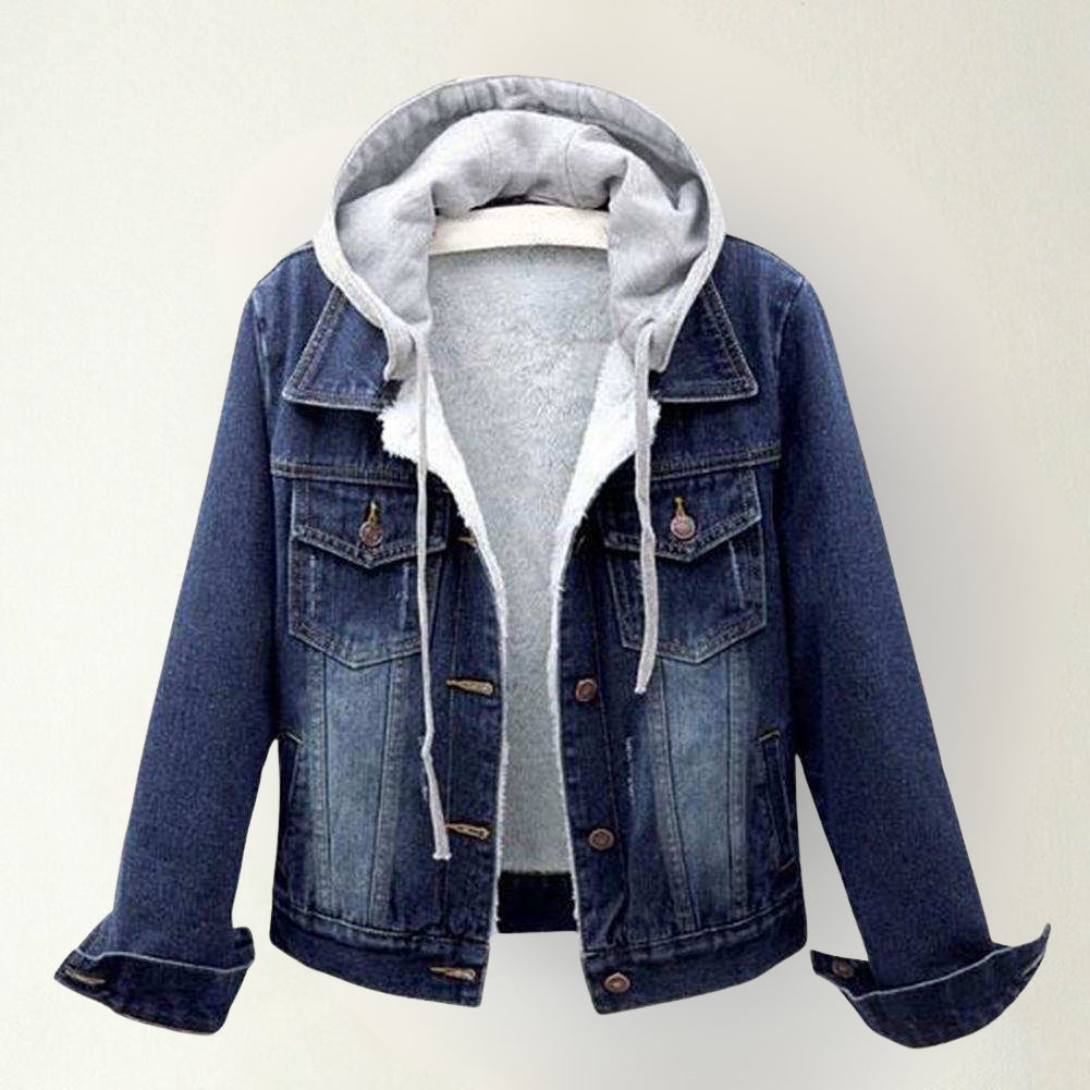 Callina | Denim Jacket with Hood and Pockets