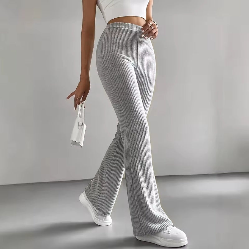 Kathrine | Flared Ribbed Lounge Pants