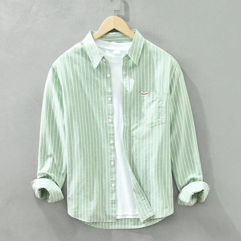 Edwin | Striped Long Sleeve Button-Up Shirt