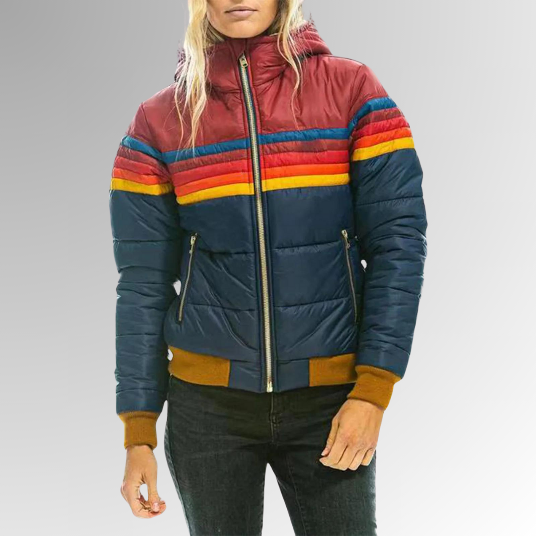 Damen retro zip | Retro Zip Jacket with Functional Pockets