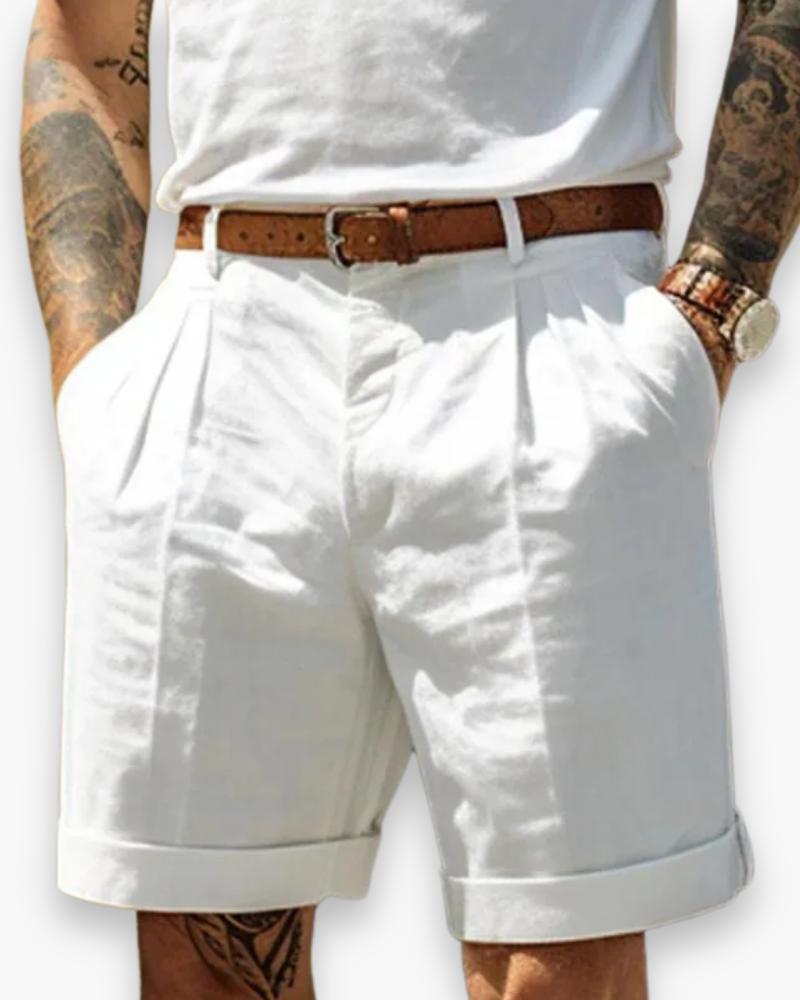 Javaid | Tailored Pleated Chino Shorts