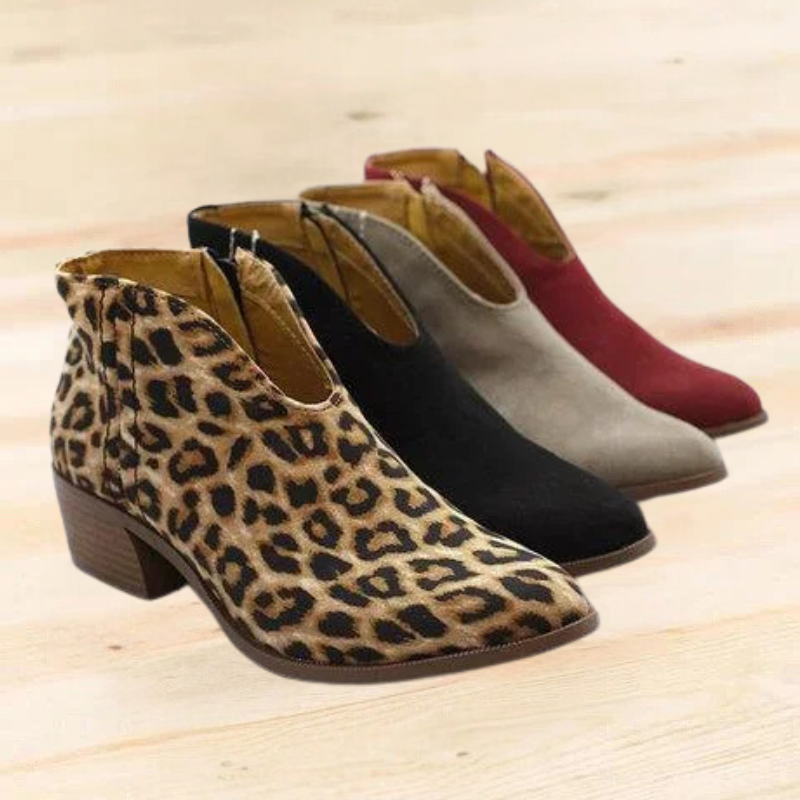 Philomena | Ankle Boots Pointed Toe Block Heel