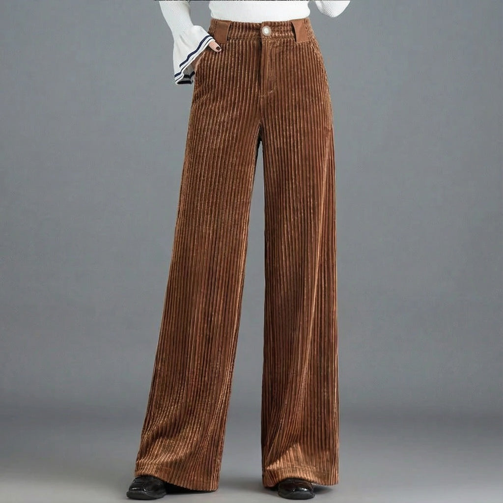 Shivila | Corduroy Pants High Waist Wide Leg