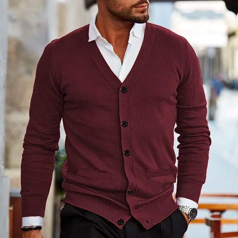 Dunstan | V-Neck Button Cardigan
