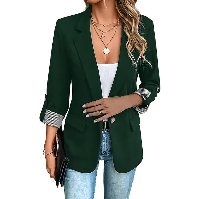 Rigieta | Blazer with Rolled Cuffs and Lapels