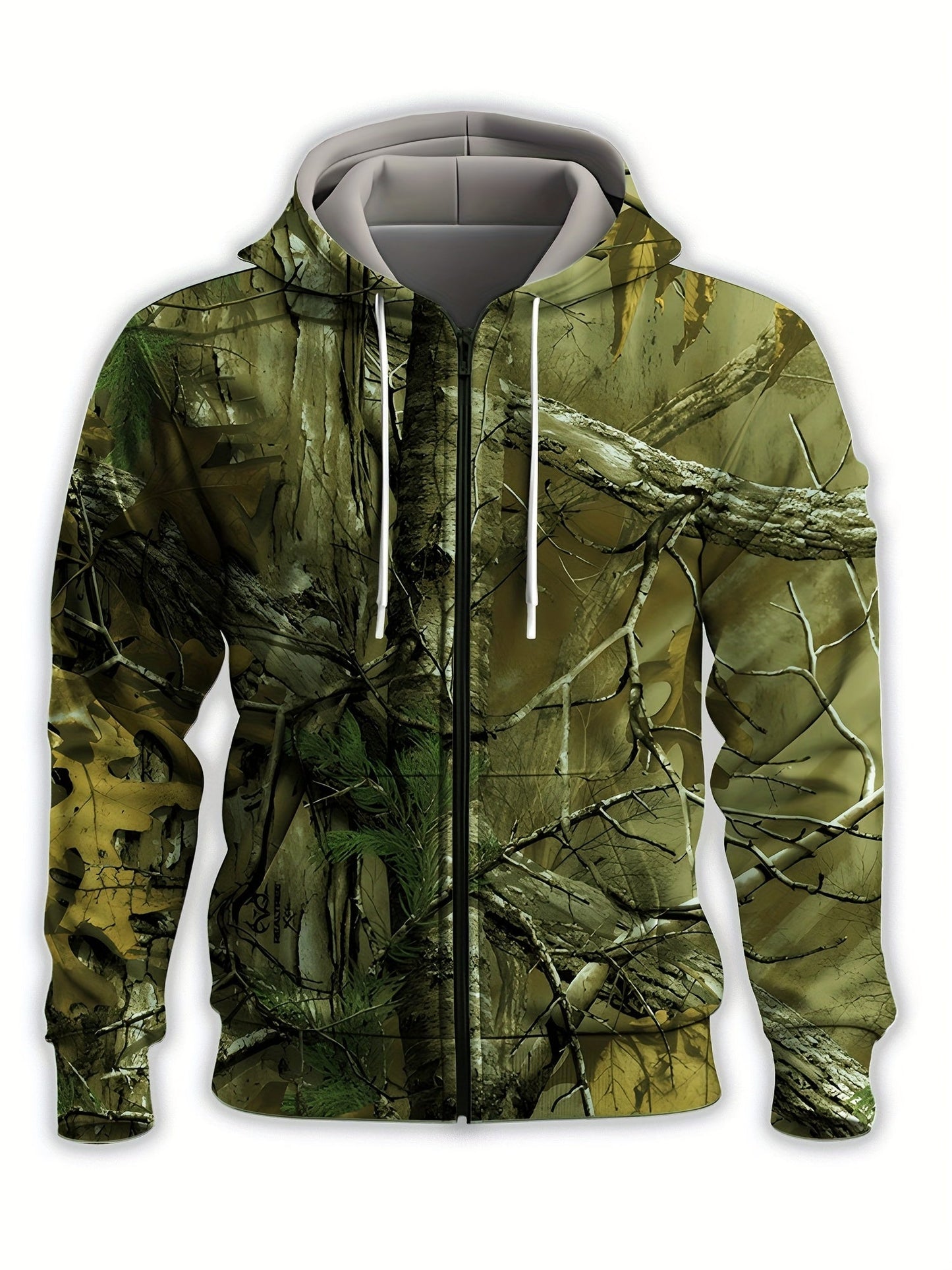 Whitaker | Full Zip Hooded Camouflage Print Hoodie