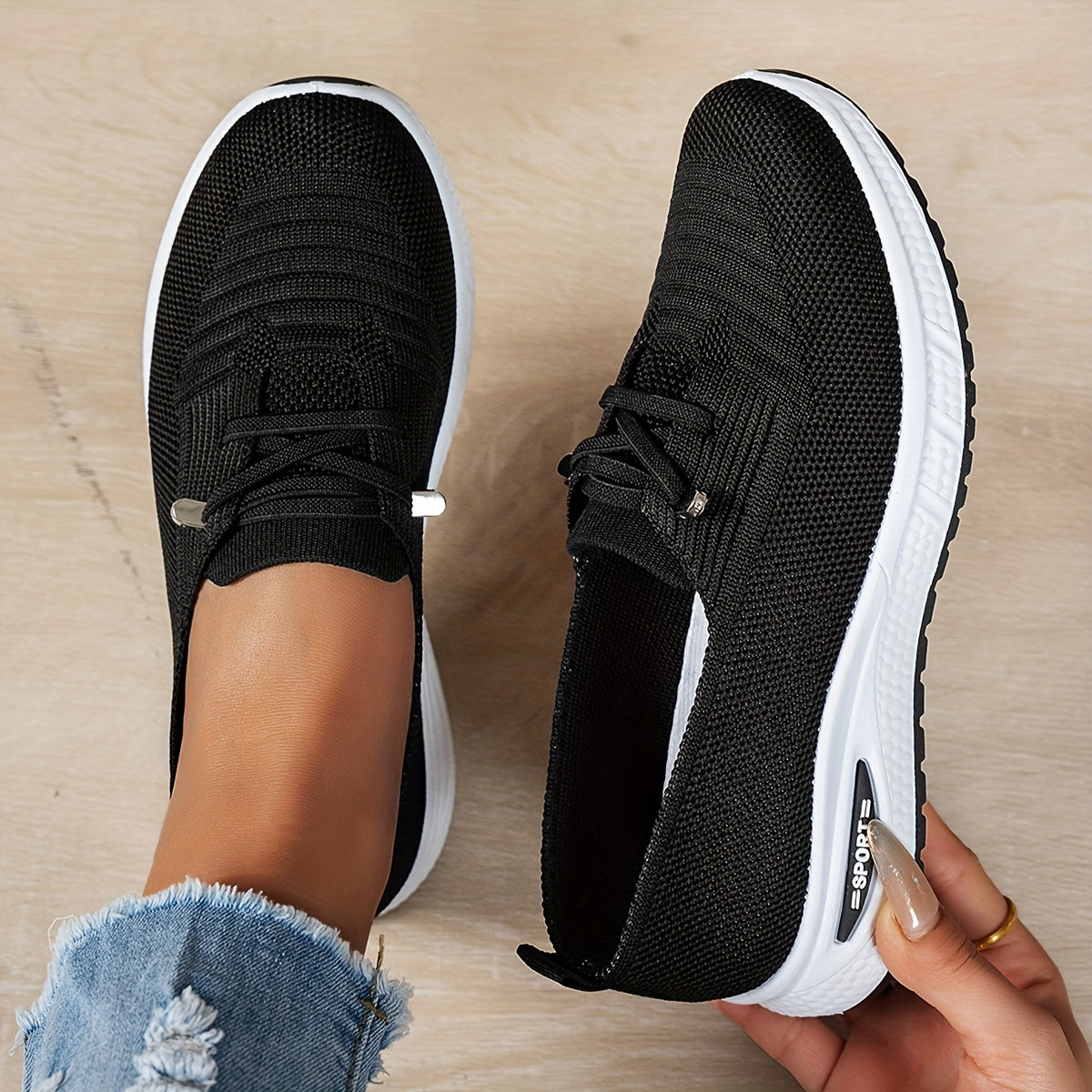 Olympe | Mesh Slip-On Walking Sneakers