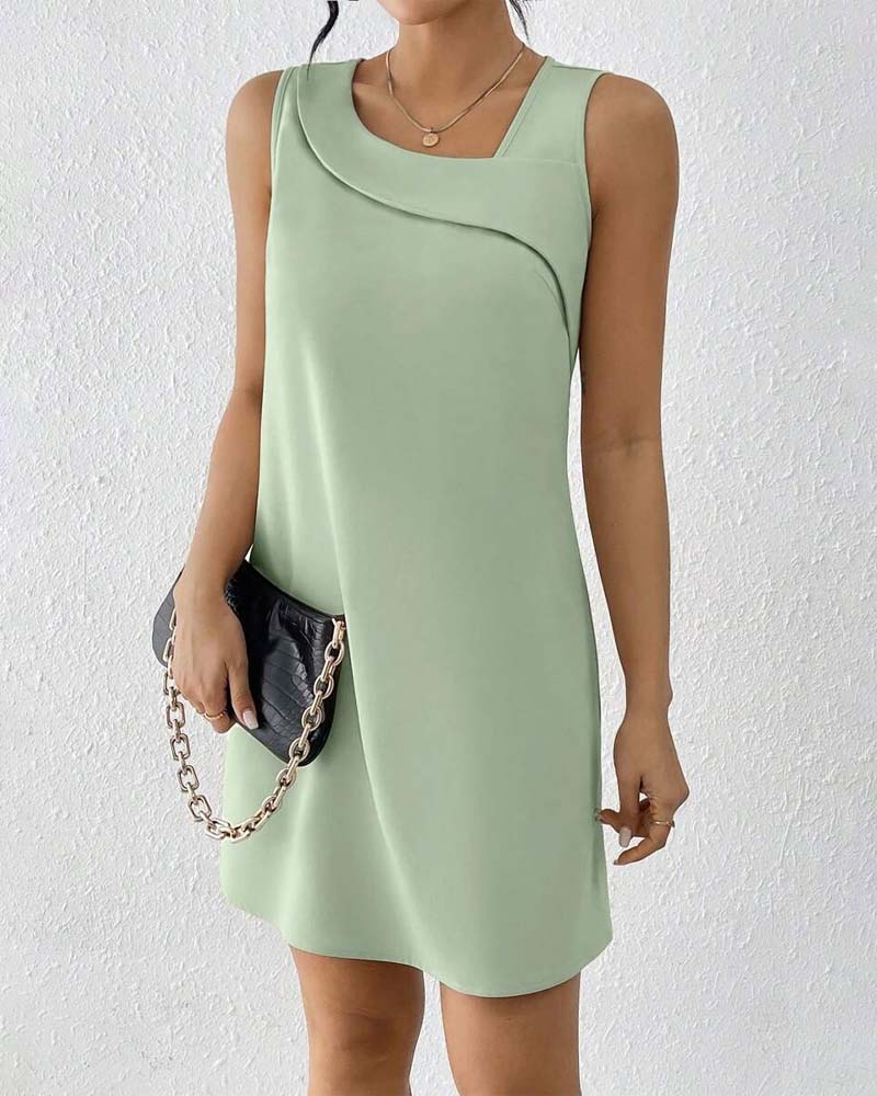 Ayna | Mint Green Sleeveless A-Line Mini Dress