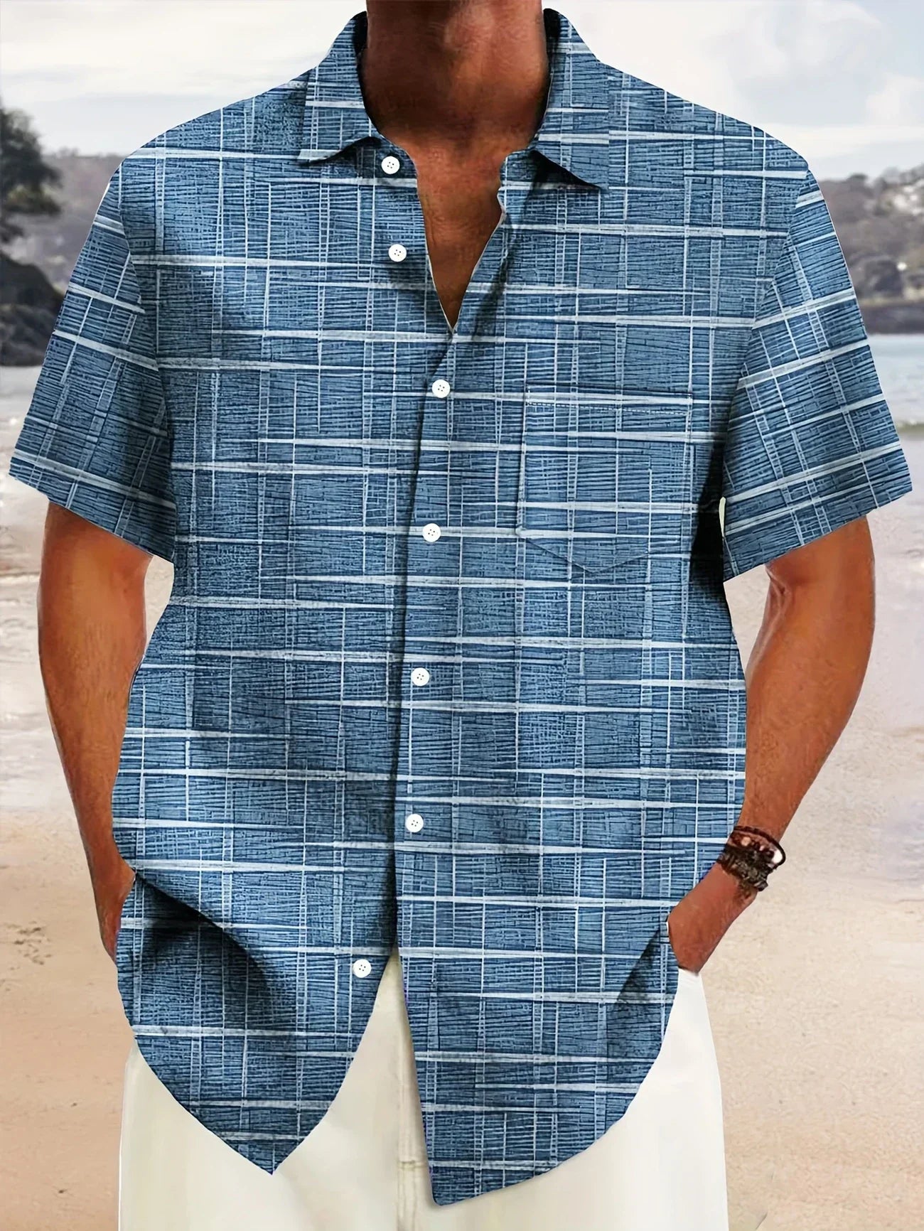 Haroyan | Plaid Stripe Button Shirt