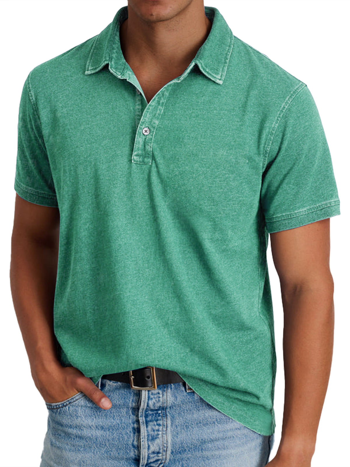 Isidro | Polo Shirt Short Sleeve Washed Collar
