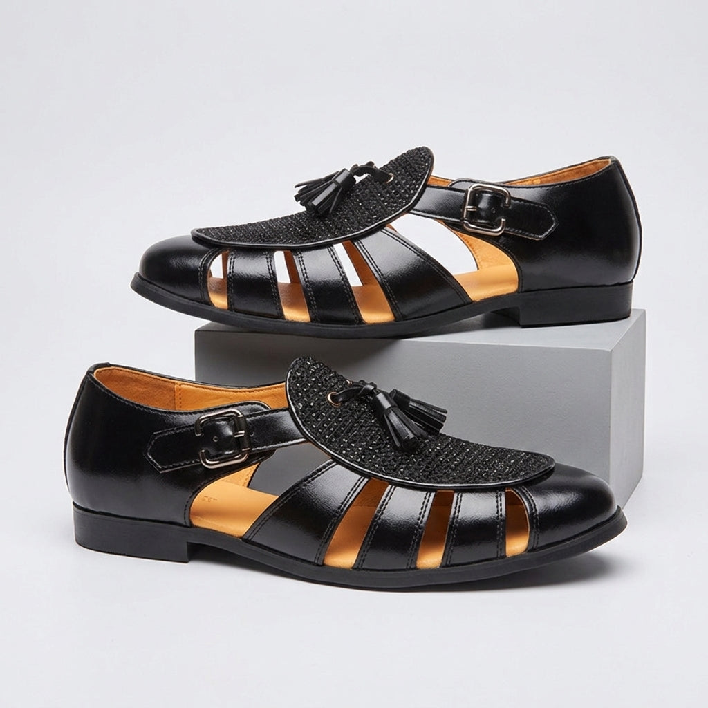 Andarson | Fisherman Loafers Woven Vamp Tassel Buckle