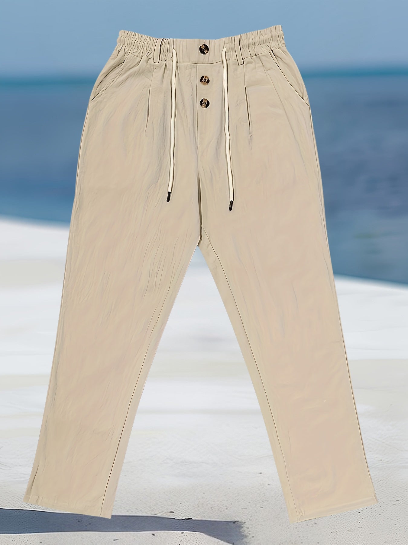 Aznar - Relaxed Drawstring Straight Leg Pants