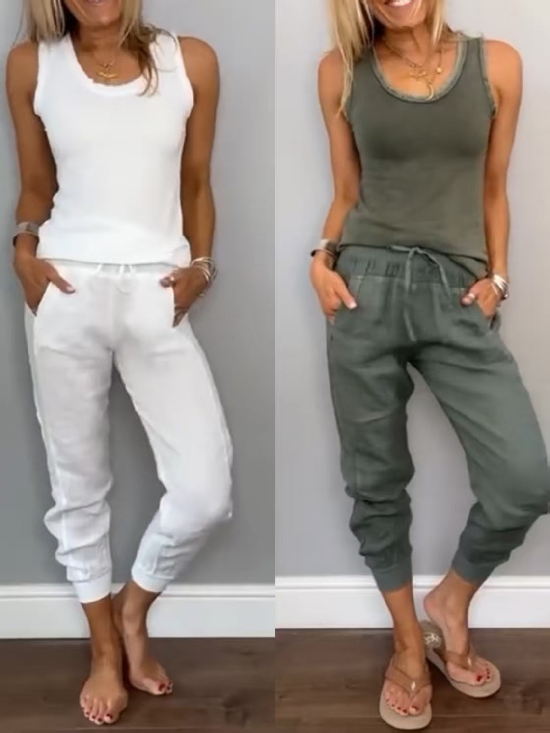 Shilli | Sleeveless Tank Top Jogger Set